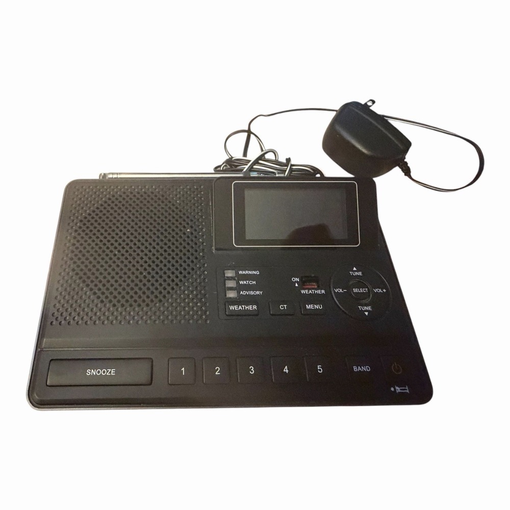 Sangean CL-100 Public Alert NOAA Weather Radio Clock - Tested & Working